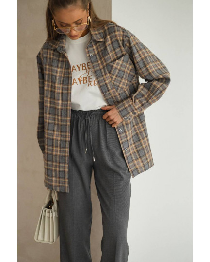 15 сорочка в клітинку з фланелі на ґудзиках