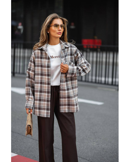 15 сорочка в клітинку з фланелі на ґудзиках