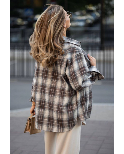 15 сорочка в клітинку з фланелі на ґудзиках