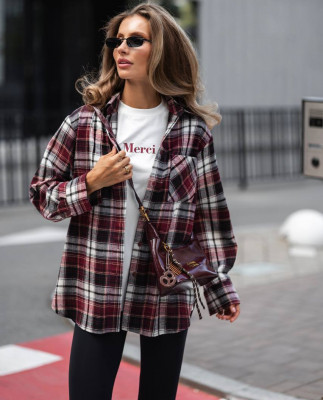 15 сорочка в клітинку з фланелі на ґудзиках