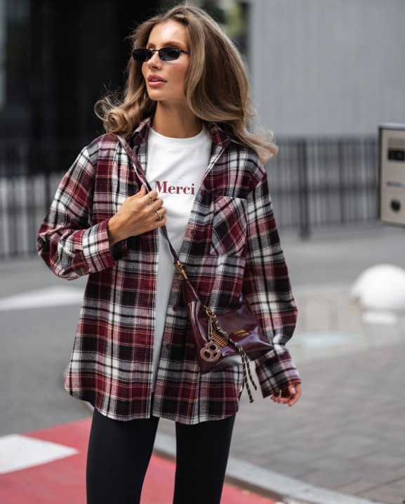 15 сорочка в клітинку з фланелі на ґудзиках